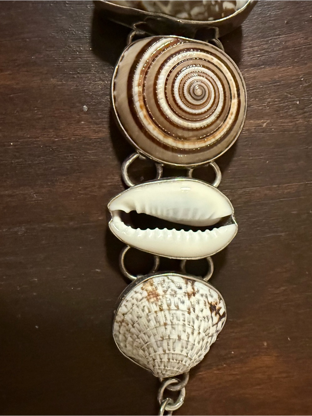 Charles Albert Sterling Silver Seashell Link Bracelet - Picture 6 of 7